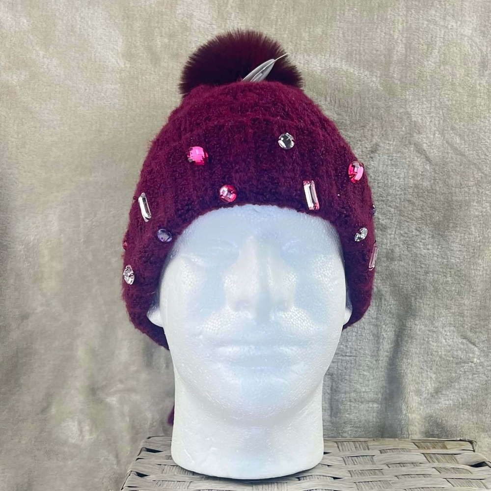 The Childrens Place Girls Beanie Hat and Arm Warmer Set Sugar Beet Purple 8+
